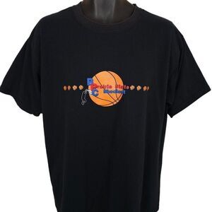 Vintage Prairie State College T Shirt Mens Size Large Black 90s Y2K Basketball